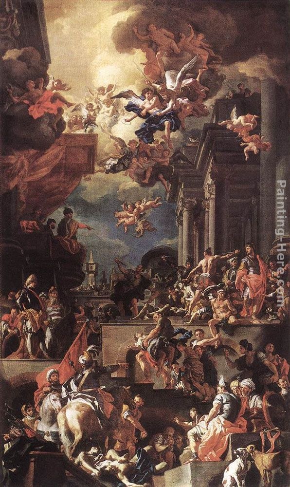 Francesco Solimena The Massacre of the Giustiniani at Chios